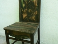SCAUN-lemn de fag+brad,traforat si pictat. Dim.97x48x42cm